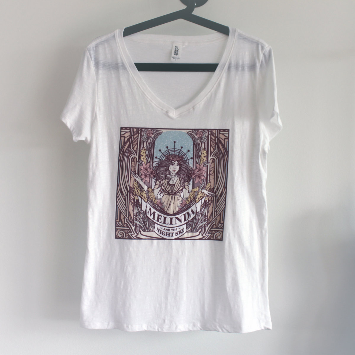 Melinda and the Night Sky Artwork Women's V-Neck Shirt